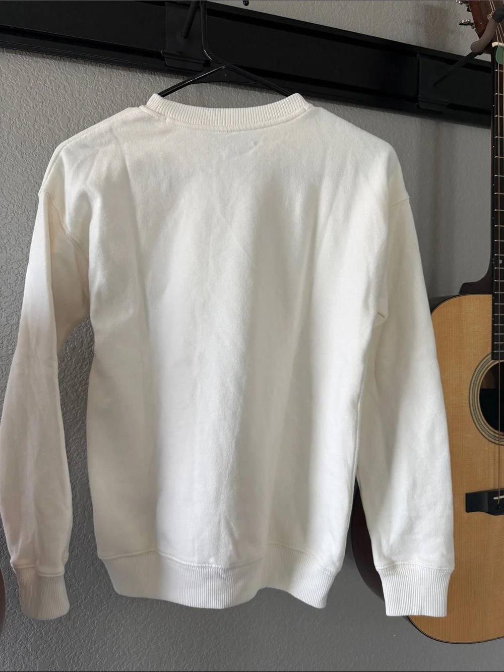 Abercrombie kids ivory Crewneck Sweater with Small Logo